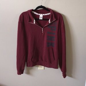 Burgundy quarter zip sweater